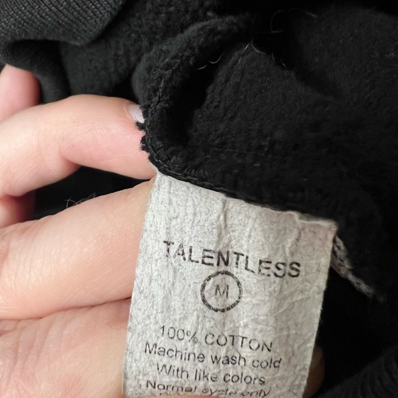 TALENTLESS Classic Black Hoodie - Picture 3 of 4